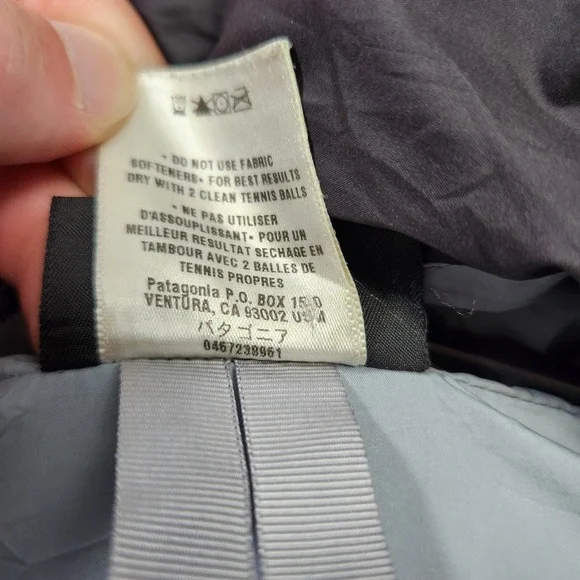 Patagonia Jacket Women Medium Walk In The Parka Down Puffer Long Coat Black READ - Picture 11 of 13